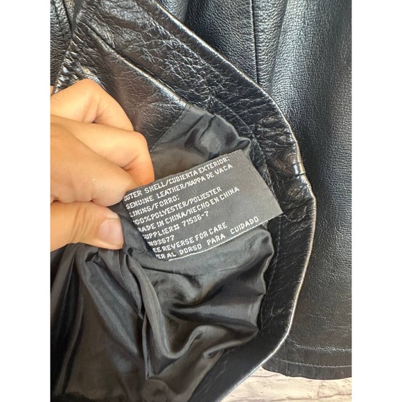 Jacqueline Ferrar Wilsons Leather Women's Black Leather Belted Coat Medium - Picture 4 of 10